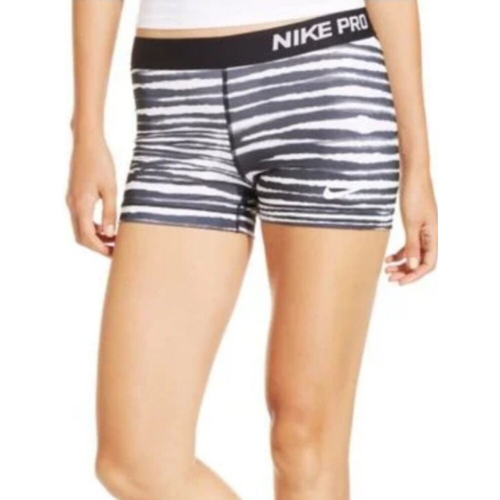 Nike 3" Core Compression Shorts - Black/White Tiger